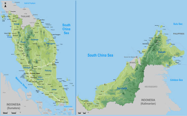 malaysia map