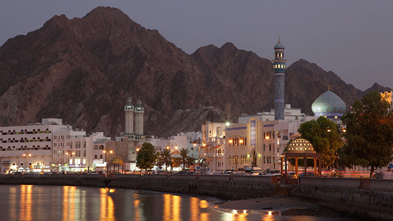 muttrah corniche in muscat sultanate of oman