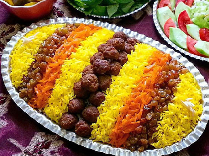  غذاهای استان خراسان ساطری پلو