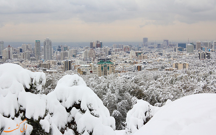 گردشگری تهران با بارش برف