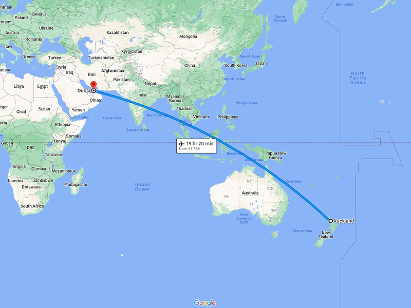 اوکلند به دبی| طولانی ترین مسیرهای پروازی جهان 
