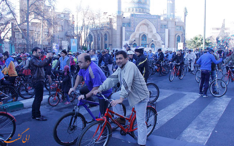 مسیر گردشگری با دوچرخه در تهران