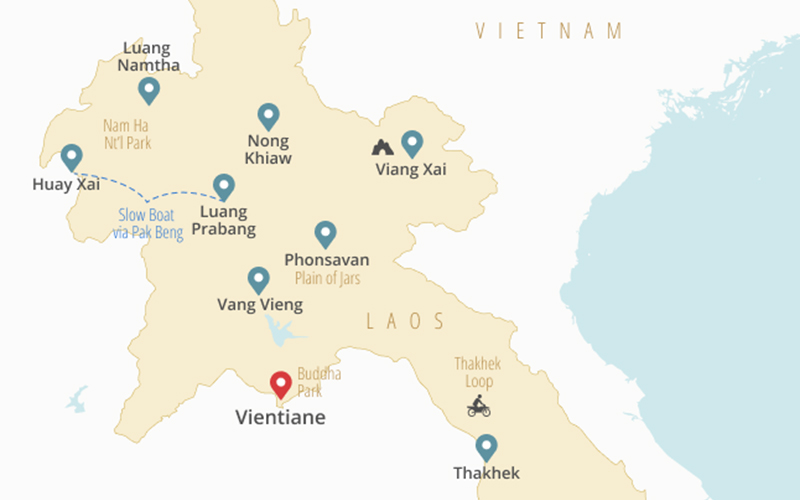 نکات سفر به لائوس- مسیرهای سفر