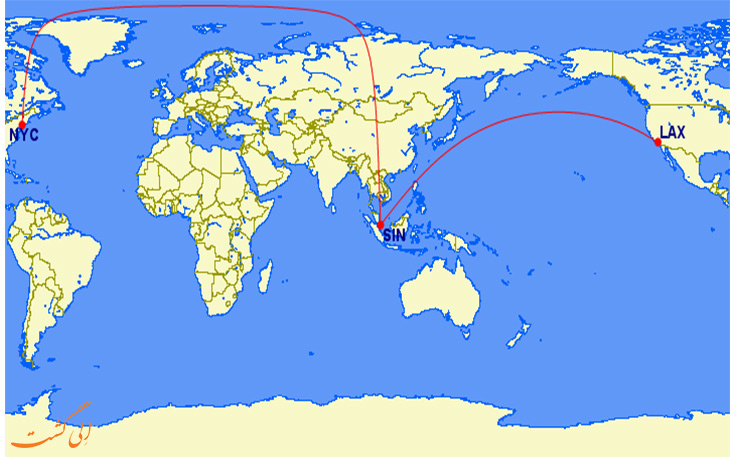 مسیر پروازی سنگاپور ایرلاینز