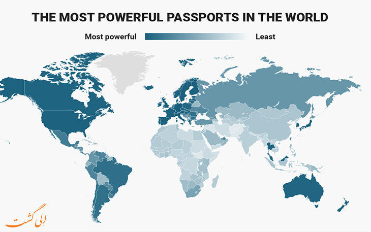 نقشه پاسپورت های جهان