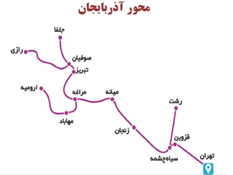 مسیرهای ریلی ایران